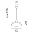 11702/40-S Leuchtwurm HL     PEPPONE 1fl/Metall schwarz dm40/H20cm/Kabelläng Produktbild Additional View 1 S