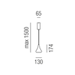 11862/13TRI-S Leuchtwurm HL     CHERRY Metallschirm schwarz dm13/H17,4/Gesamth Produktbild Additional View 1 S