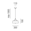 27810/30 Leuchtwurm HL    OFFICINA 1fl/Eisen bronziert dm300/H190/GH2150mm Produktbild Additional View 1 S