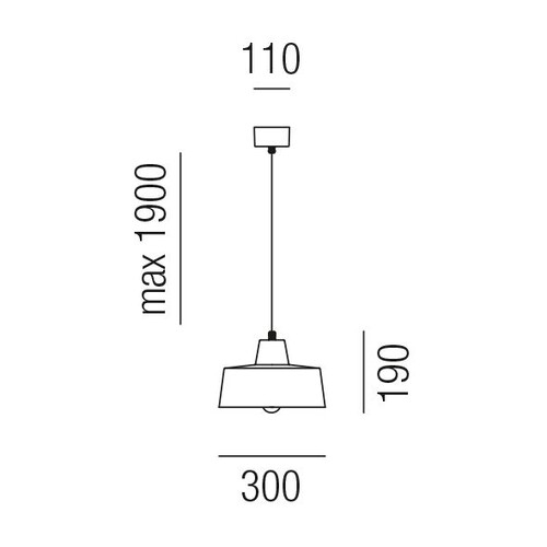 27810/30 Leuchtwurm HL    OFFICINA 1fl/Eisen bronziert dm300/H190/GH2150mm Produktbild Additional View 1 L