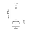 27810/40 Leuchtwurm HL    OFFICINA 1fl/Eisen bronziert dm400/H255/GH2200mm Produktbild Additional View 1 S