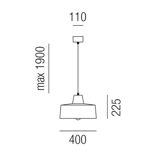 27810/40 Leuchtwurm HL    OFFICINA 1fl/Eisen bronziert dm400/H255/GH2200mm Produktbild Additional View 1 L