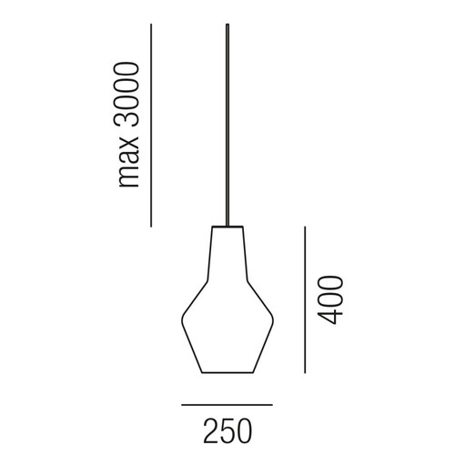 33110/25-A Leuchtwurm HL ROMEO ohne Montage 1fl/Glas mundgeblasen fume Produktbild Additional View 1 L