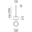 33617/28-A Leuchtwurm HL LA MARIEE Glas grau/mundgeblasen LED 9W 3000K 100 Produktbild Additional View 1 S