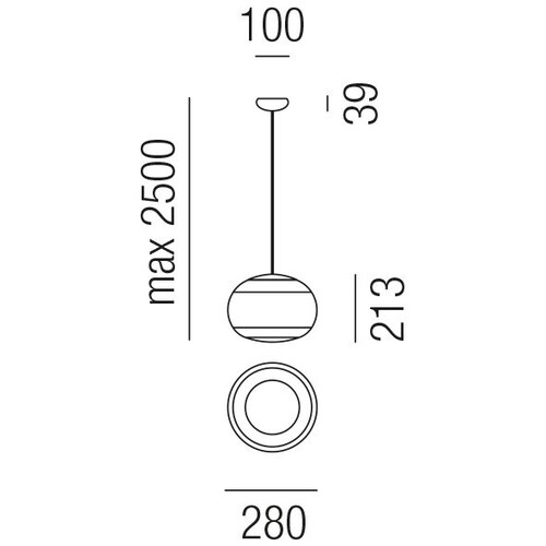 33617/28-A Leuchtwurm HL LA MARIEE Glas grau/mundgeblasen LED 9W 3000K 100 Produktbild Additional View 1 L