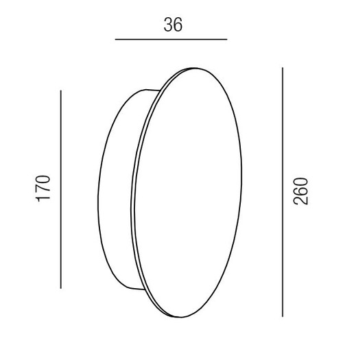 34820/26-S Leuchtwurm WL/DL     OVERLAP rund/schwarz/Diffuser Acryl dm260/H AL  Produktbild Additional View 1 L