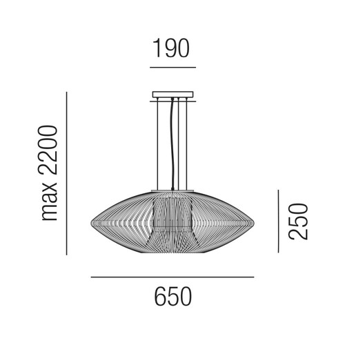 34910/65-S Leuchtwurm HL     IMPOSSIBLE 1fl/Metall schwarz lackiert dm650/H250/ Produktbild Additional View 1 L