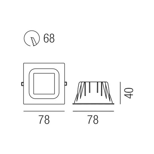 53565/10DALI-WWW Leuchtwurm EL     HALL LED SQUARE mini   IP44 Stahl weiß pulve Produktbild Additional View 1 L