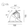 53567/38-WGE Leuchtwurm EL     HALL LED FLEX FOOD   IP44 Aluminium weiß pulverb Produktbild Additional View 1 S