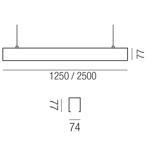 63500/125DALI-ALUWW Leuchtwurm HL     DESKTOP Alu eloxiert/NUR Direktlicht/Di Produktbild Additional View 1 L