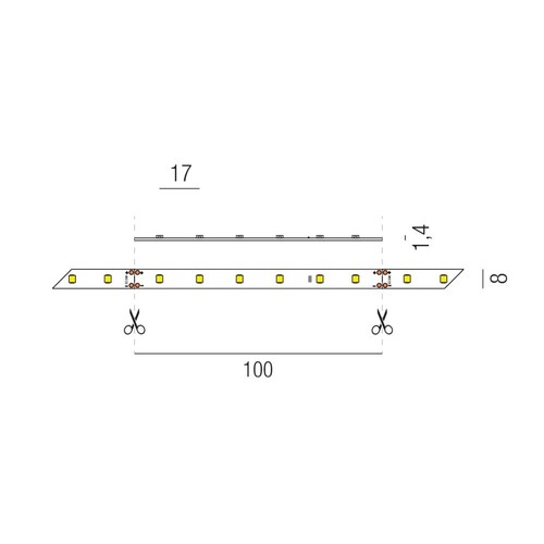 69105/600-CW Leuchtwurm LED    STRIPs 24V    IP20   CRI90 24VDC/kaltweiß 4200 Produktbild Additional View 1 L