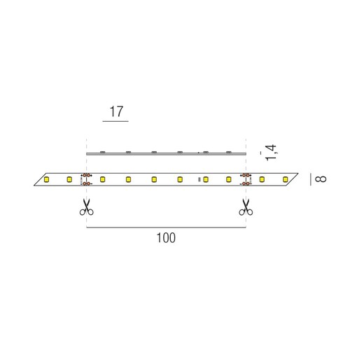 69105/600-WW Leuchtwurm LED    STRIPs 24V    IP20   CRI90 24VDC/warmweiß 3000 Produktbild Additional View 1 L