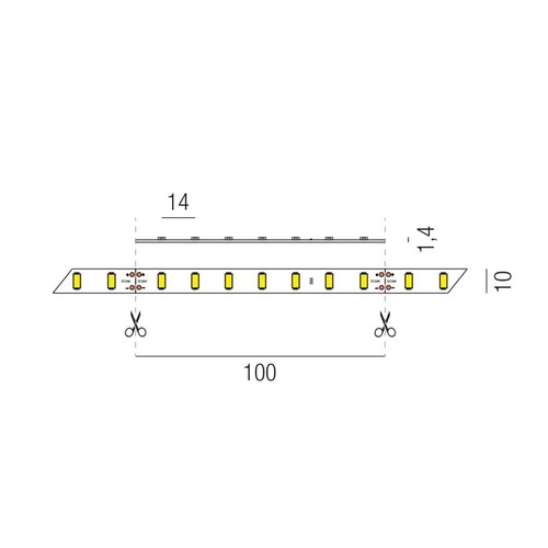 69120/300-WW Leuchtwurm LED    STRIPs 24V IP20 CRI80 24VDC/warmweiß 3000 Produktbild Additional View 1 L