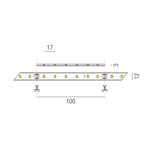 69170/300-CW Leuchtwurm LED    STRIPs 24V    DIAMOND IP67   CRI90 24VDC/kaltw Produktbild Additional View 1 L