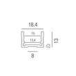 69522/100-W Leuchtwurm LED    PROFILE   PROFI   Aufbau FLACH/Alu eloxiert/mit K Produktbild Additional View 1 S