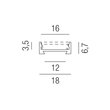 69535/200 Leuchtwurm LED    PROFILE   PROFI   FLACH   FLEX flach/Alu eloxiert Produktbild Additional View 1 S