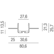 69566/300-W Leuchtwurm LED    PROFILE   PROFI   Einbau 30   frameless Einbau 30 Produktbild Additional View 1 S