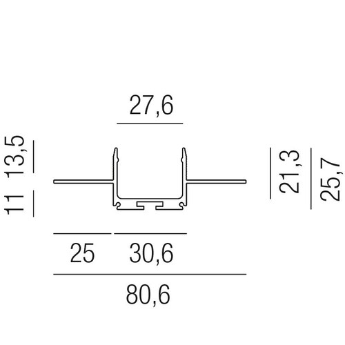 69566/300-W Leuchtwurm LED    PROFILE   PROFI   Einbau 30   frameless Einbau 30 Produktbild Additional View 1 L