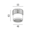 ZU548/62-DALI-WW Leuchtwurm SET     POLY Einsatz   MIT Driver Einsatz 7W 3000K 7 Produktbild Additional View 1 S