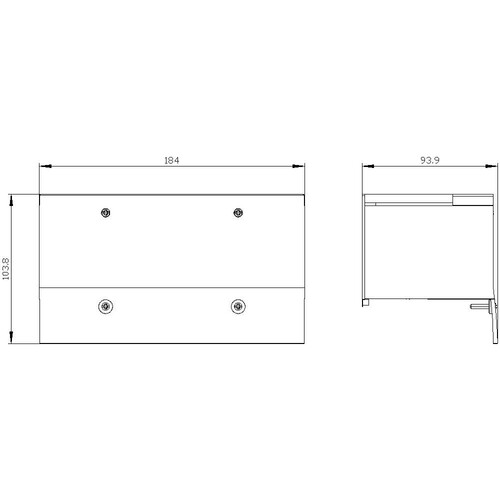 3VA9481-0WF40 Siemens KLEMMENABDECKUNG VERLAENGERT 4P 1 St. Produktbild Additional View 1 L