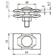 306122 Dehn PV 6.22 FRM10X40 STTZN Parallelverbinder St/tZn f. Rd 6-22mm Produktbild Additional View 2 S