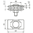 306122 Dehn PV 6.22 FRM10X40 STTZN Parallelverbinder St/tZn f. Rd 6-22mm Produktbild Additional View 1 S