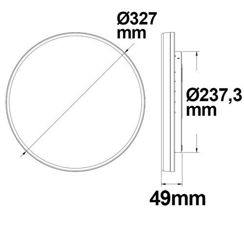 113707 Isoled LED Decken/Wandleuchte mit HF Bewegungssensor 24W, IP54, ColorSwit Produktbild Additional View 2 L