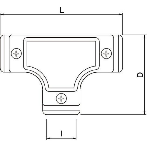 2047590 Obo SKT25W ALU Kontroll T Stück ohne Gewinde Ø25mm Aluminiumdruckguss Produktbild Additional View 1 L