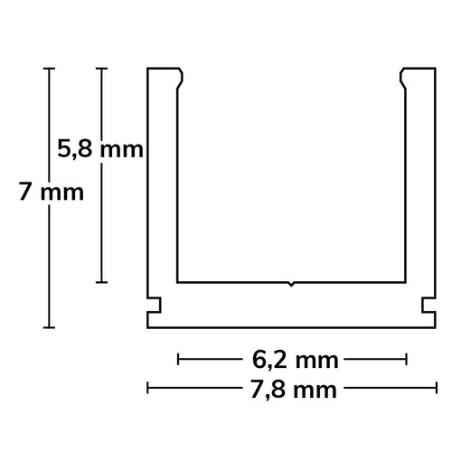 113634 Isoled LED Aufbauprofil SURF6 Aluminium eloxiert, 200cm Produktbild Additional View 1 L