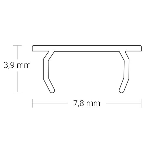 113648 Isoled Abdeckung COVER24 opal/satiniert 200cm für Profil SURF6 Produktbild Additional View 1 L