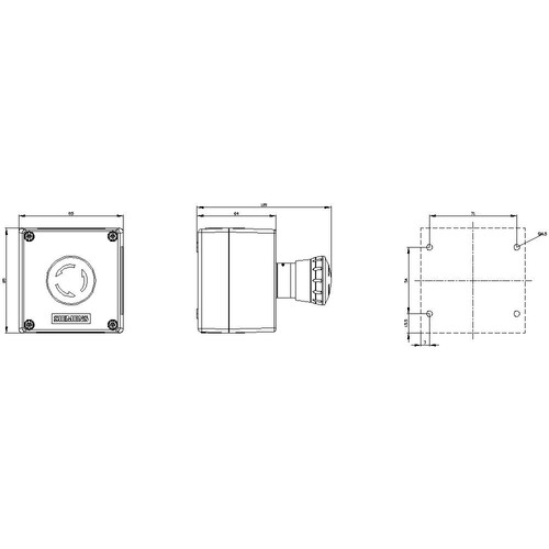 3SU1801-0NA00-2AA2 Siemens GEHAEUSE KUNSTSTOFF, 1 BEFEHLSSTELLE Produktbild Additional View 2 L