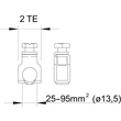 5015766 Obo 1801 RK95 Reihenklemme für Potentialausgleichsschiene 95mm² Stahl  Produktbild Additional View 1 S
