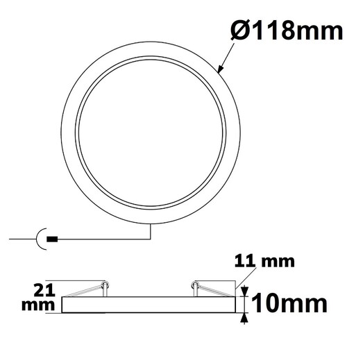 113756 Isoled LED Downlight Flex 8W, UGR19, 120°, Lochausschnitt 50 100mm, n Produktbild Additional View 1 L