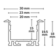 113806 Isoled LED Einbauprofil IL ALU20 eloxiert, 200cm Produktbild Additional View 1 S