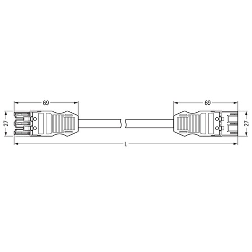 771-9293/016-803 Wago konfektionierte Verbindungsleitung B2ca Buchse Stecker, Produktbild Additional View 1 L