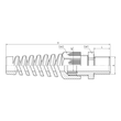 50016PABS7035 Jacob PA Perfect KV m. Biegeschutzspirale PG 16 RAL 7035 Produktbild Additional View 1 S