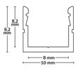 113630 Isoled LED Aufbauprofil SURF8 Aluminium eloxiert, 200cm Produktbild Additional View 1 S