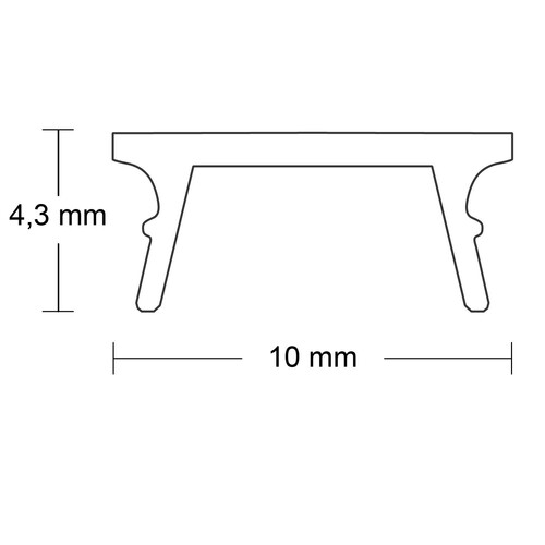 113653 Isoled Abdeckung COVER23 opal/satiniert 200cm für Profil SURF8 Produktbild Additional View 1 L