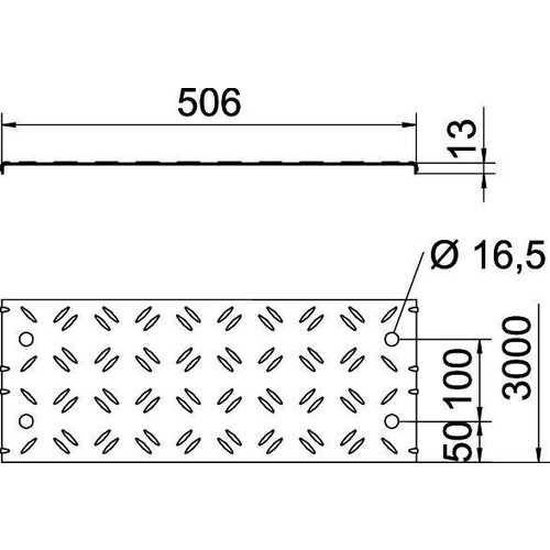 6049127 Obo DBKR 500 FS Riffelblechdeckel für begehbare Kabelri Produktbild Additional View 1 L