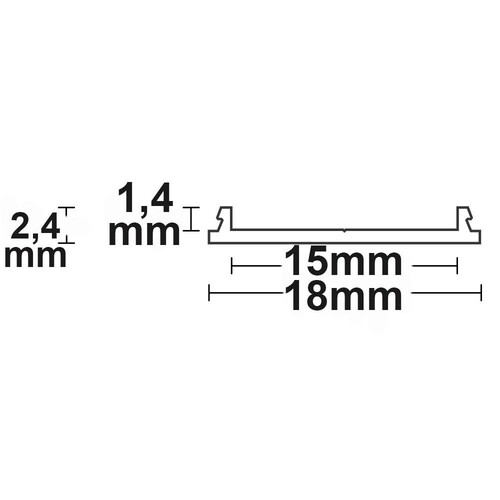 113624 Isoled LED Aufbauprofil SURF15 FLEX Aluminium eloxiert, 200cm Produktbild Additional View 1 L