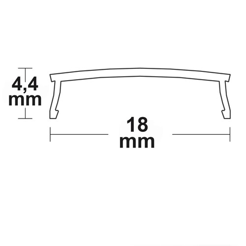 113662 Isoled Abdeckung COVER22 opal/satiniert 600cm für Profil SURF15  Produktbild Additional View 1 L