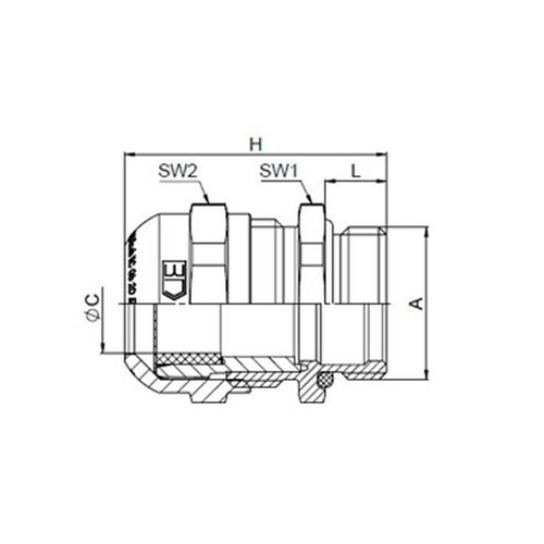 K100-1020-00-EX Jacob MS Ex Perfect plus Kabelverschraubung M20x1,5 Produktbild Additional View 1 L