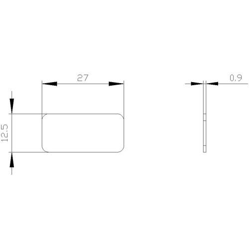 3SU1900-0AC81-0AA0 Siemens Bezeichnungsschild 12,5x27mm, Schild si Produktbild Additional View 1 L