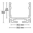 113616 Isoled LED Aufbauprofil SURF16 Aluminium schwarz eloxiert, 200cm Produktbild Additional View 1 S