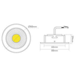 1856860123 Nobile A5068T Flat chrom-matt LED Einbaustrahler 8W 930 38° dim Produktbild Additional View 2 S