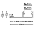 113821 Isoled LED Fliesenprofil Abschluss, 200cm Produktbild Additional View 1 S