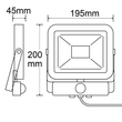 114032 Isoled LED Fluter mit PIR Bewegungsssensor 30W, neutralweiß, schw Produktbild Additional View 1 S