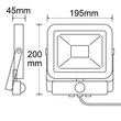 114032 Isoled LED Fluter mit PIR Bewegungsssensor 30W, neutralweiß, schw Produktbild Additional View 2 S