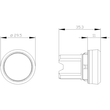 3SU1051-0AA30-0AA0 Siemens Drucktaster, beleuchtet, 22mm, rund, Metall, hochgla Produktbild Additional View 1 S
