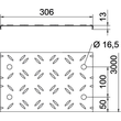 6049123 Obo DBKR 300 FS Riffelblechdeckel für begehbare Kabelri Produktbild Additional View 1 S